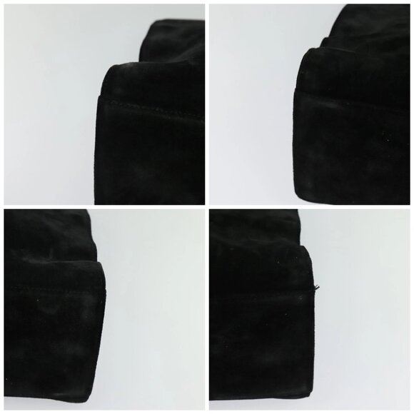 GUCCI Hand Bag Suede Black Silver 002 1025 Auth ep9555 - Picture 14 of 16